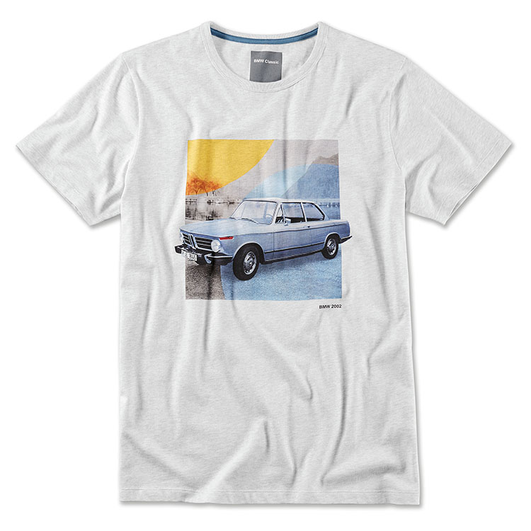 картинка Мужская футболка BMW 2002, Classic, Grey от магазина bmw-orugunal.ru