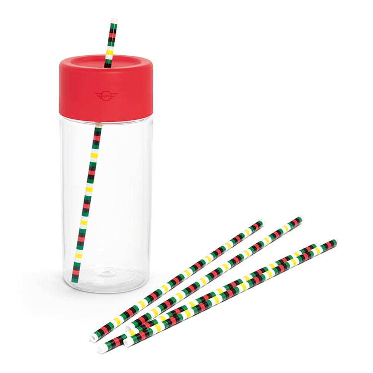 картинка Кружка с трубочками для напитков MINI Colour Block от магазина bmw-orugunal.ru